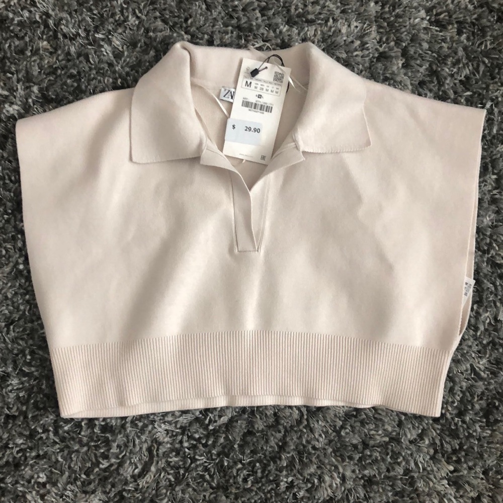 Zara crop knit top tags attached size M in women